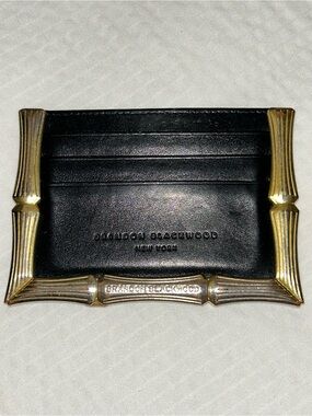 Brandon Blackwood bamboo leather card case